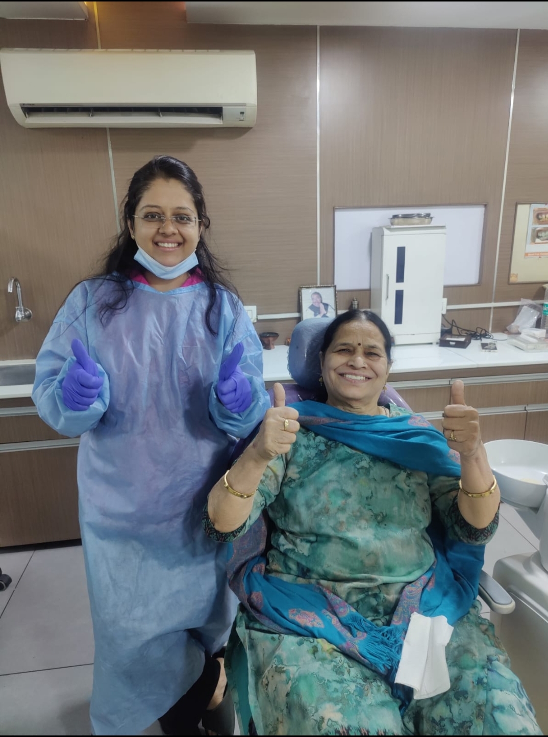 Happy elderly patient at The Dental Studio Indore